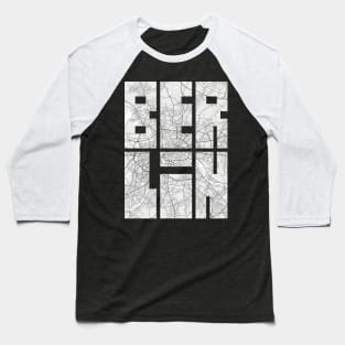 Berlin, Germany City Map Typography - Light Baseball T-Shirt